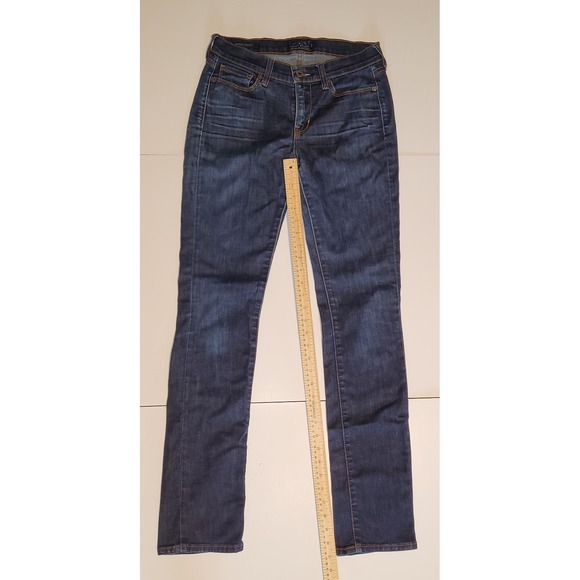 Lucky Brand Retro Women's Blue Hand crafted Brooke Straight Denim Jeans Sz‎ 4/27 - Picture 4 of 10